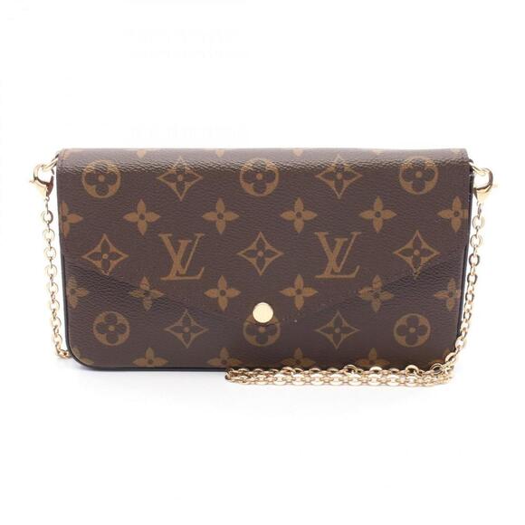 LOUIS VUITTON Brown Monogram Coated Canvas Shoulder Bag - Picture 1 of 8